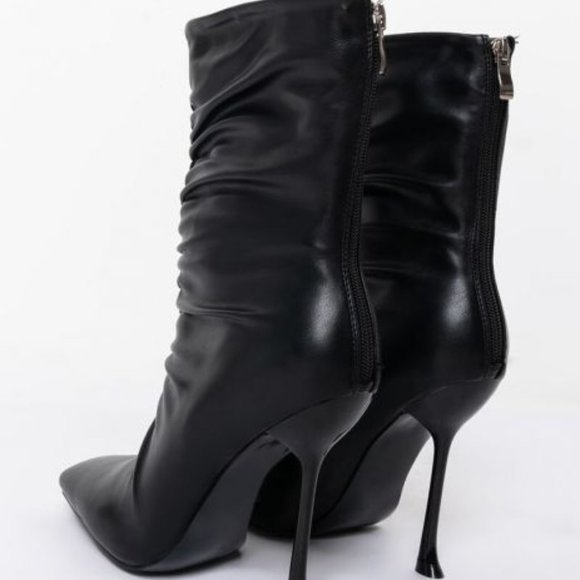 Xena Ruched: Square Toe Stiletto Heel Azalea Wang Bootie.7.5 - Picture 6 of 6